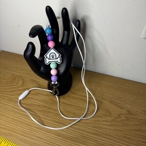 Beaded Lanyard with Dog House Charm and Breakaway Clasp - NWOT